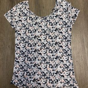 Forever 21 floral top with crisscross back